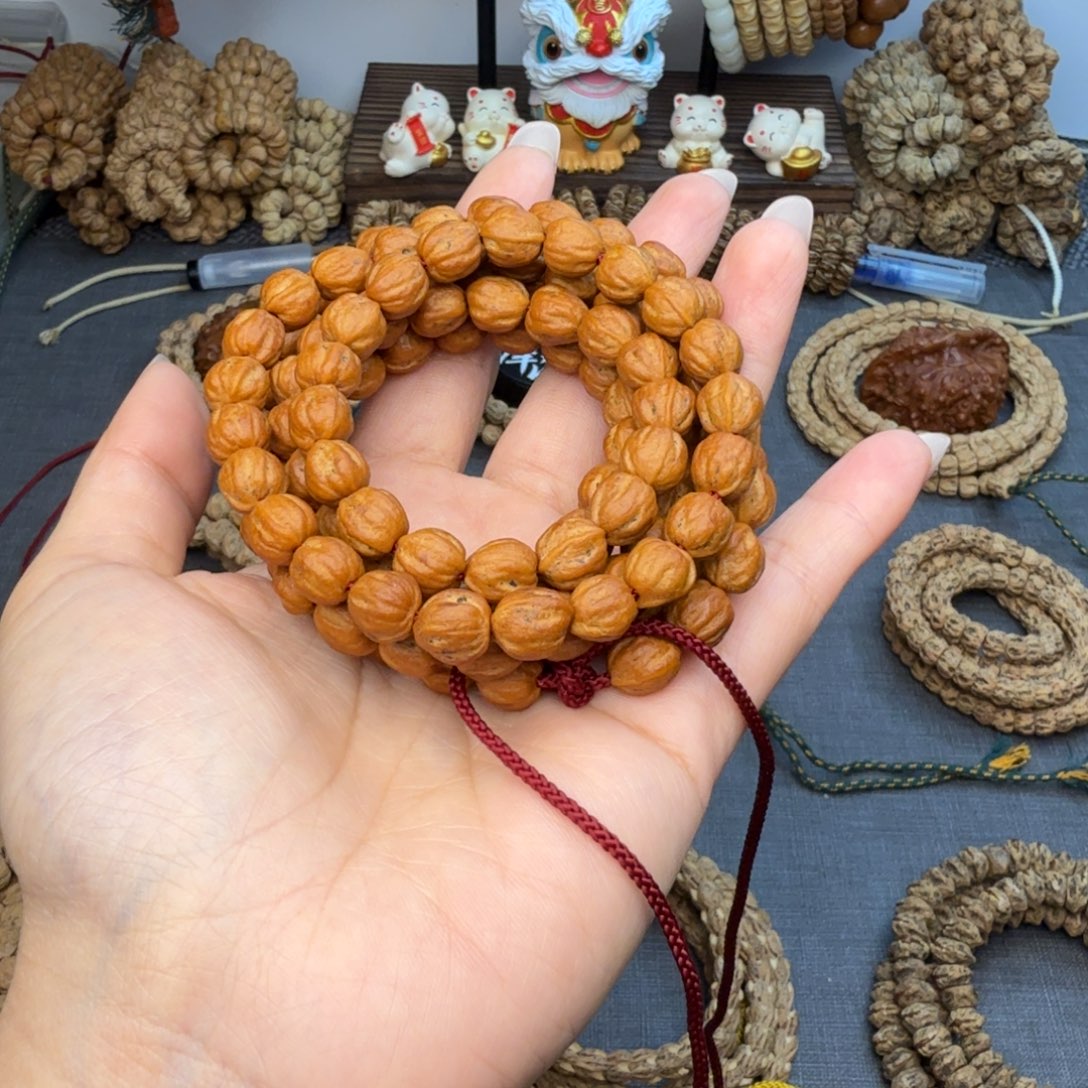大***叔柏木手串/手链原桩莲花