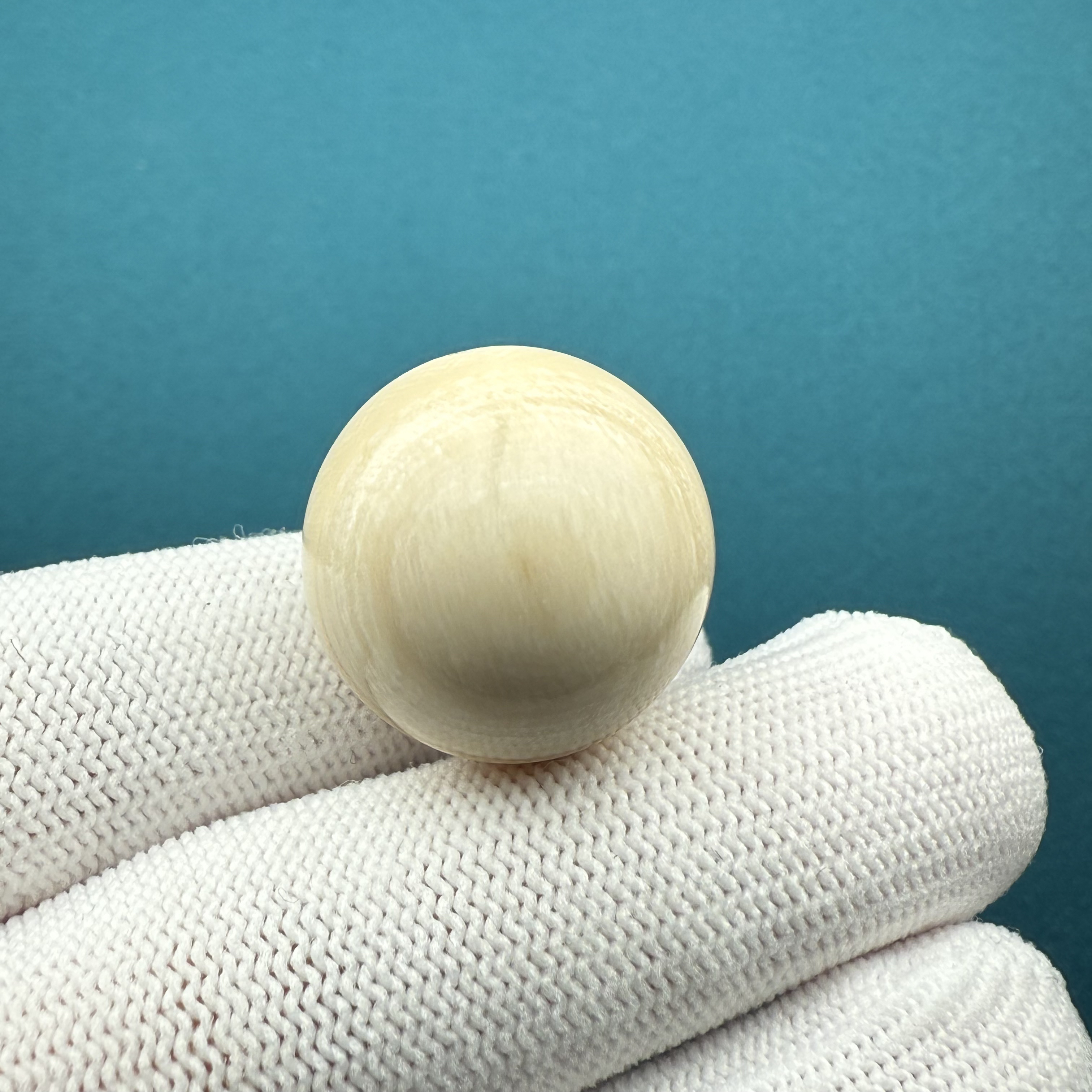 D21-98天然猛犸牙 芝士皮单珠21.8mm支持复检假一罚十