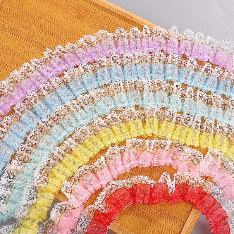【凌先生】3.5cm金边纱带蕾丝花边手工DIY服饰家纺辅料