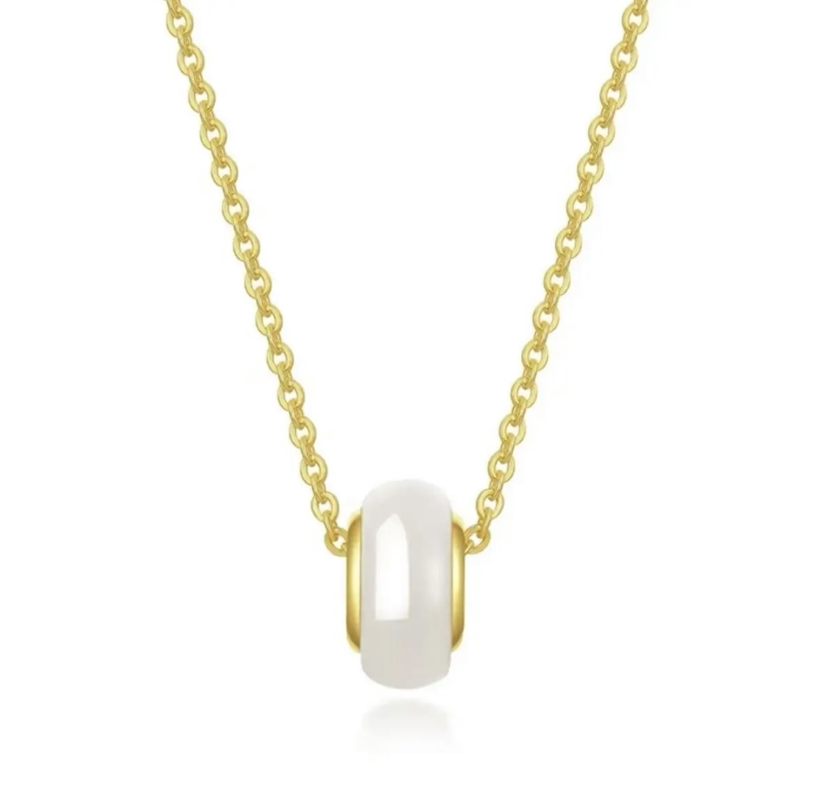 【方芳甄选】足金镶嵌和田玉吊坠赠合金链【礼盒+证书】A012