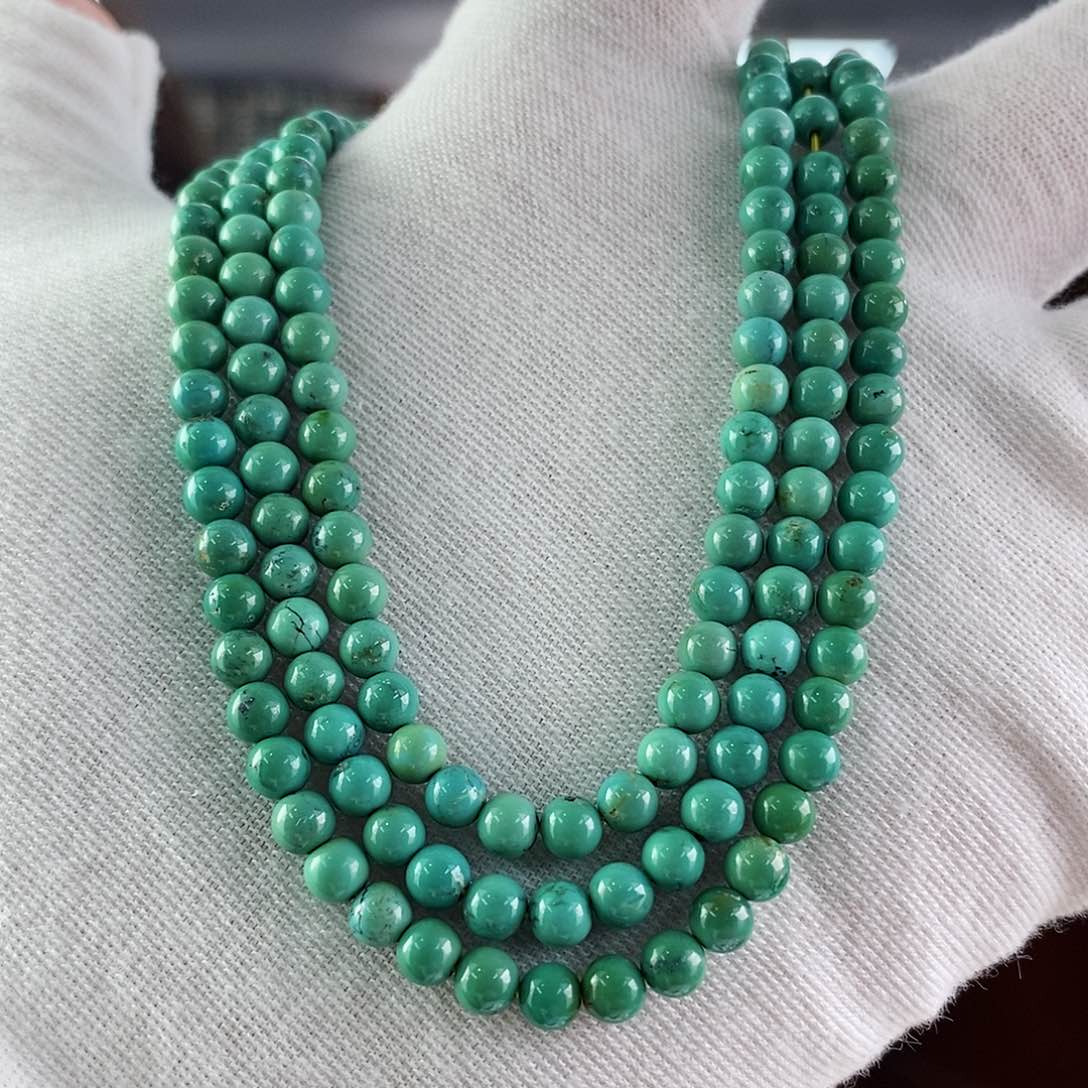 绿松石珠宝奇石未镶嵌4.8m m