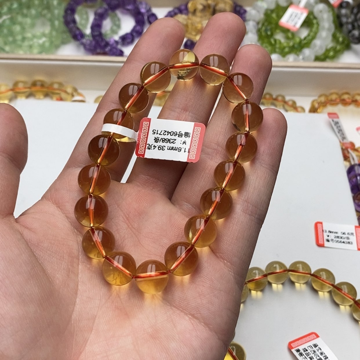 【闪购商品】黄晶手链未镶嵌茗*天然黄水