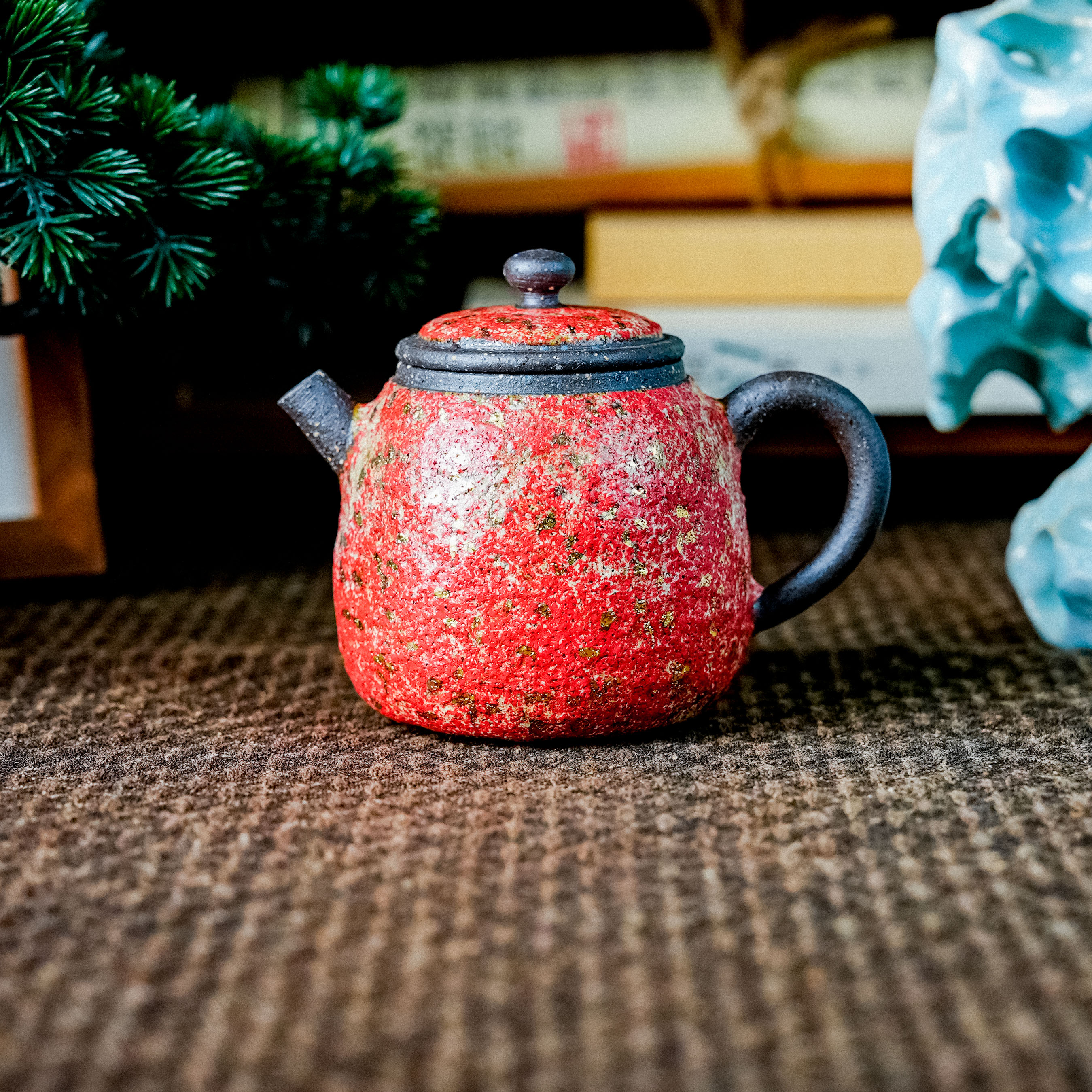 【高越】红金全手工岩矿秦权壶  200cc  GYS136