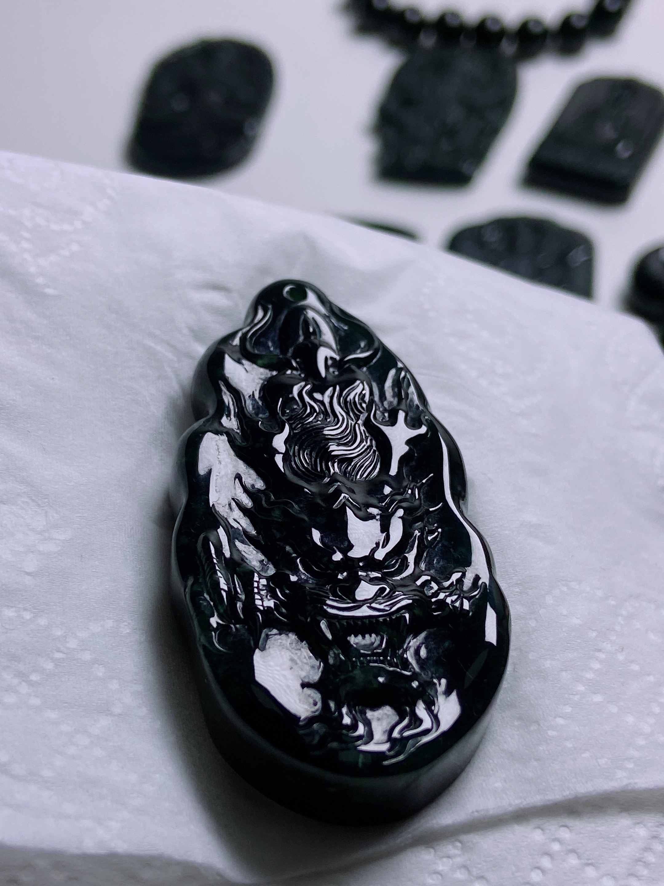 天然缅料a货 龙头牌挂件210