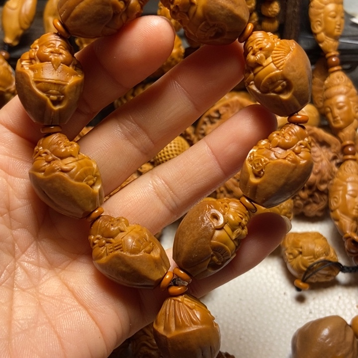 【闪购商品】橄榄核手串/手链包衣财神1.9