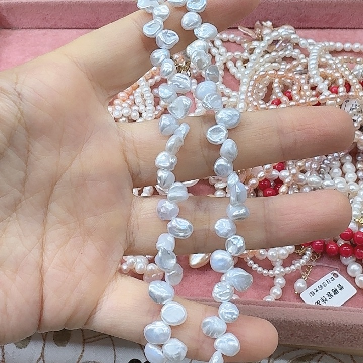 淡水珍珠发饰银S925镶嵌