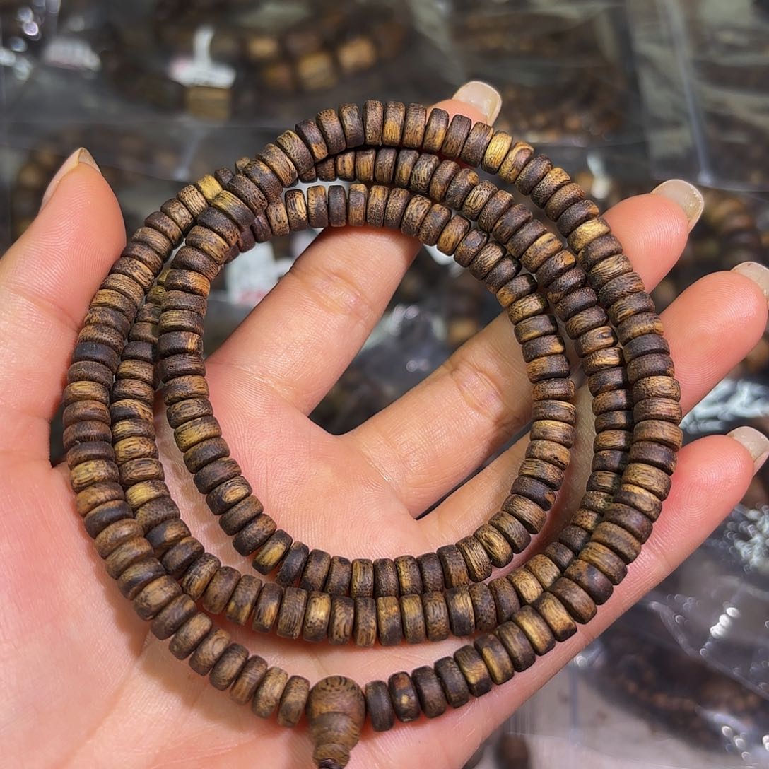 手串沉香奇楠沉香算盘珠多圈15克➕