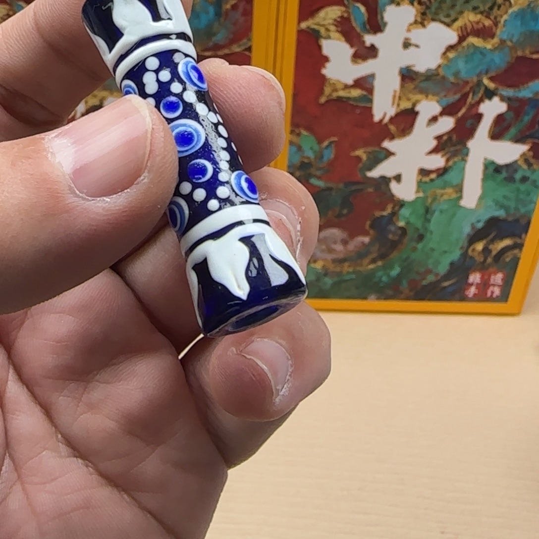 白玉菩提吊坠蓝色5970
