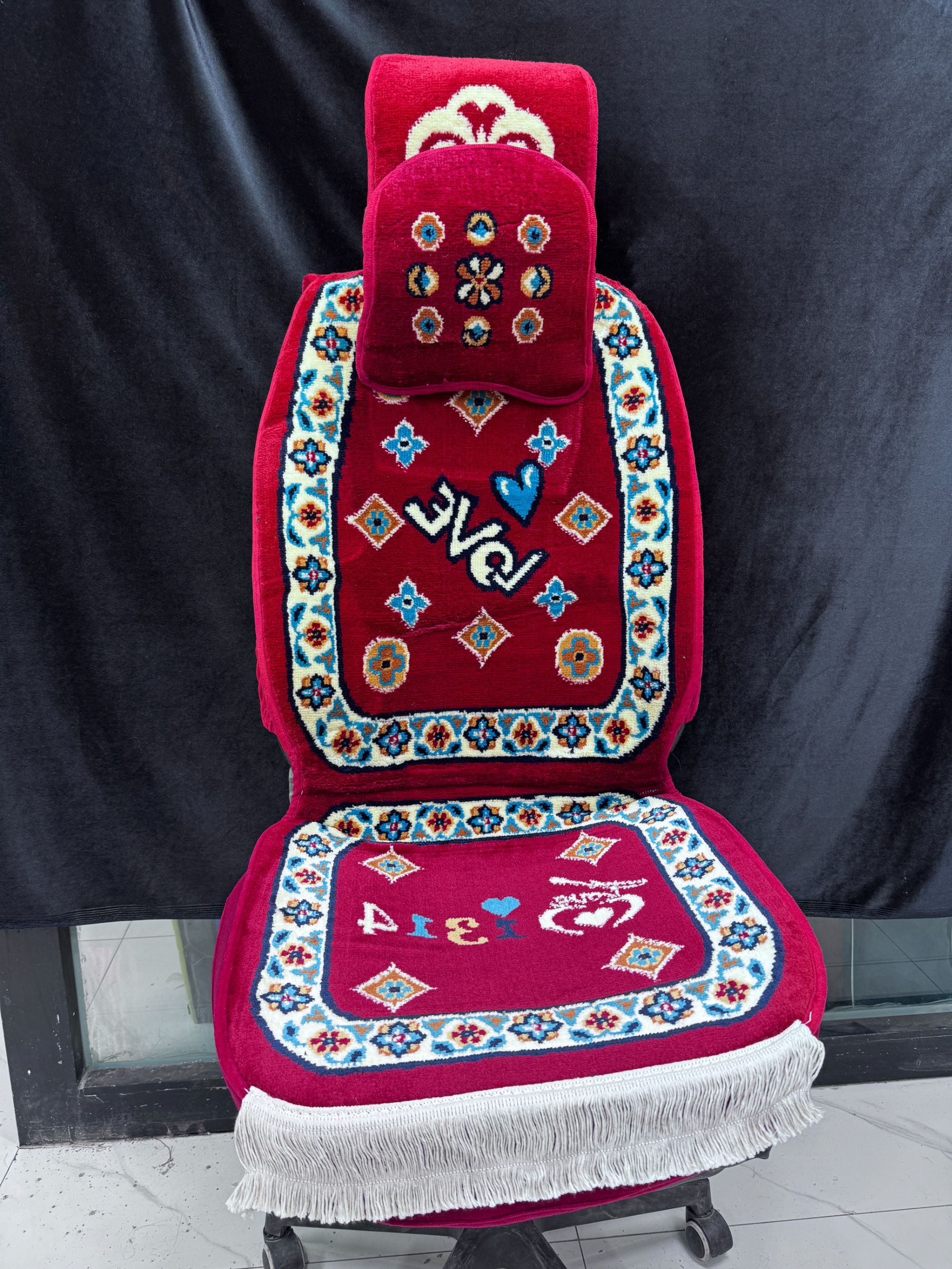 超柔混纺汽车坐垫加厚全包款四季通用地毯式座套