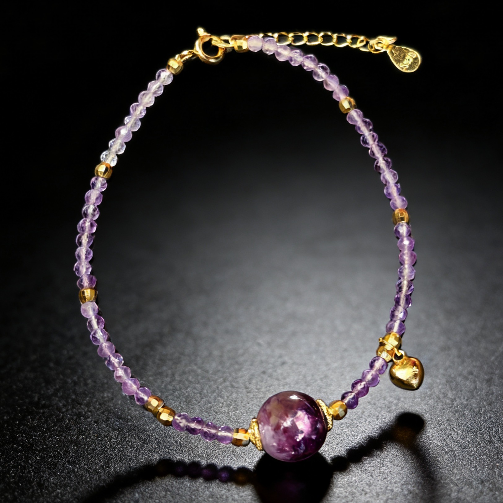 【锂金云】紫晶单圈手链