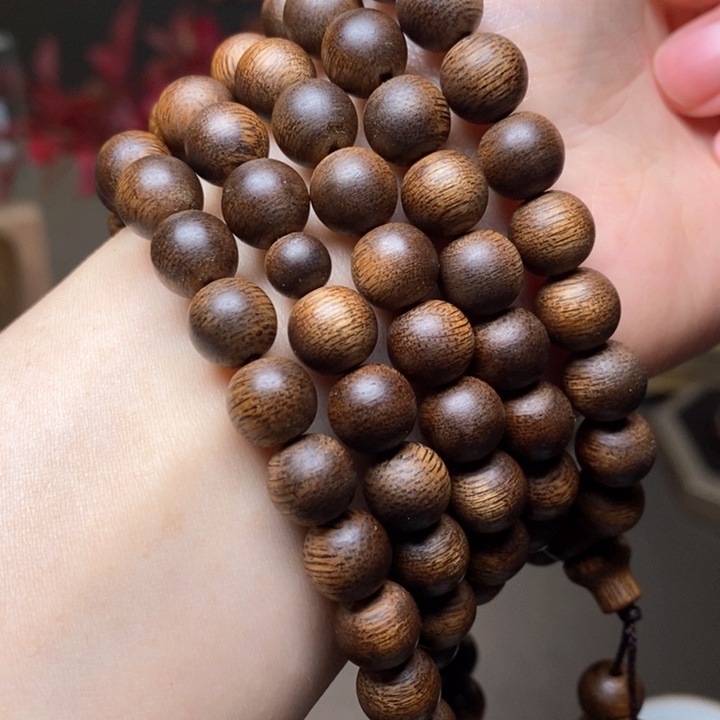 沉香手串越南芽庄紫棋金丝蜜结料限定款0.8×108