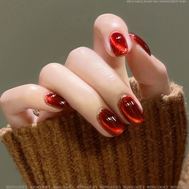 红色单瓶猫眼甲油胶 红色猫眼 红色猫眼爆款甲油胶 开运红猫眼