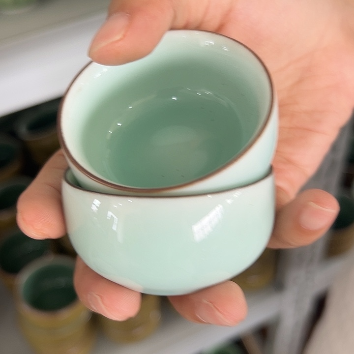 龙泉云间青瓷小米茶器