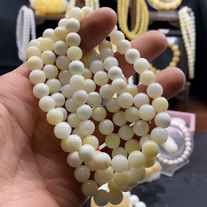 狮***座贝壳手串/手链08带黄