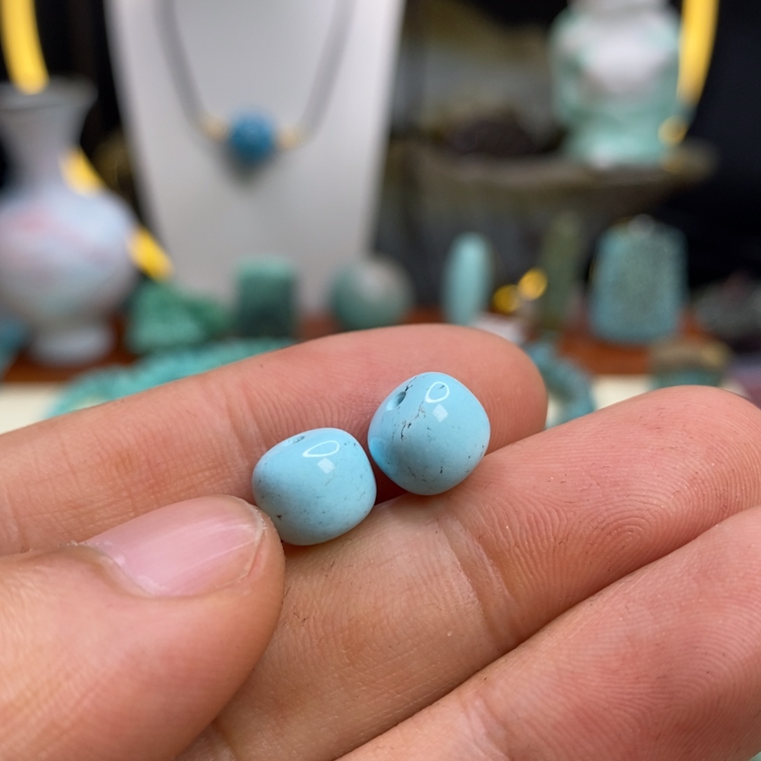 绿松石未镶嵌珠宝半成品9.6