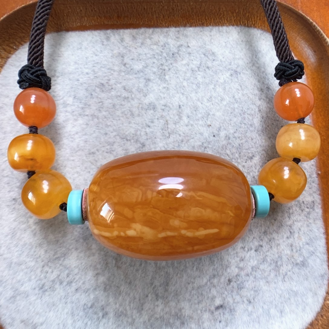 蜜蜡颈饰未镶嵌蜜蜡