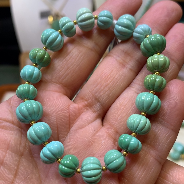 绿松石18K金镶嵌单圈