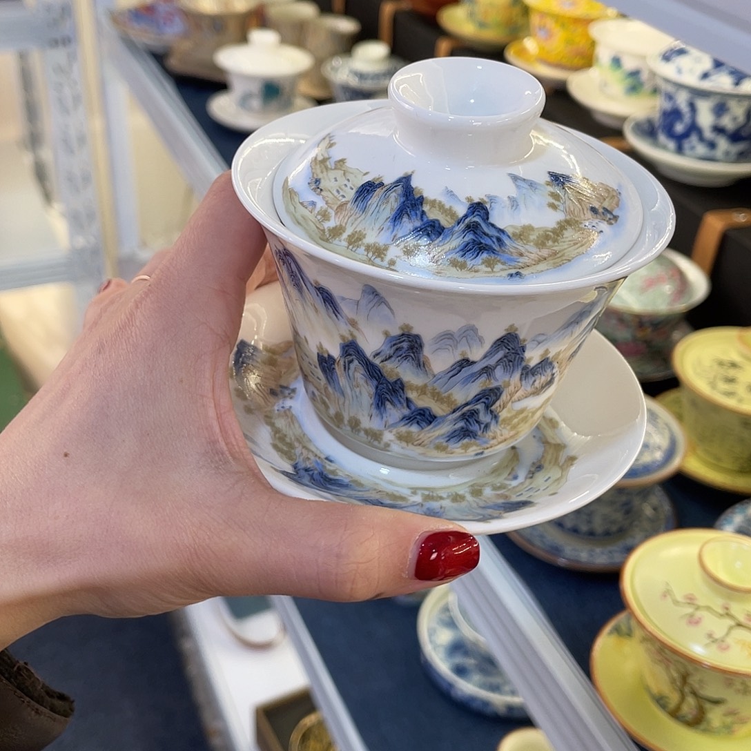 陶景德陶瓷盖碗茶具