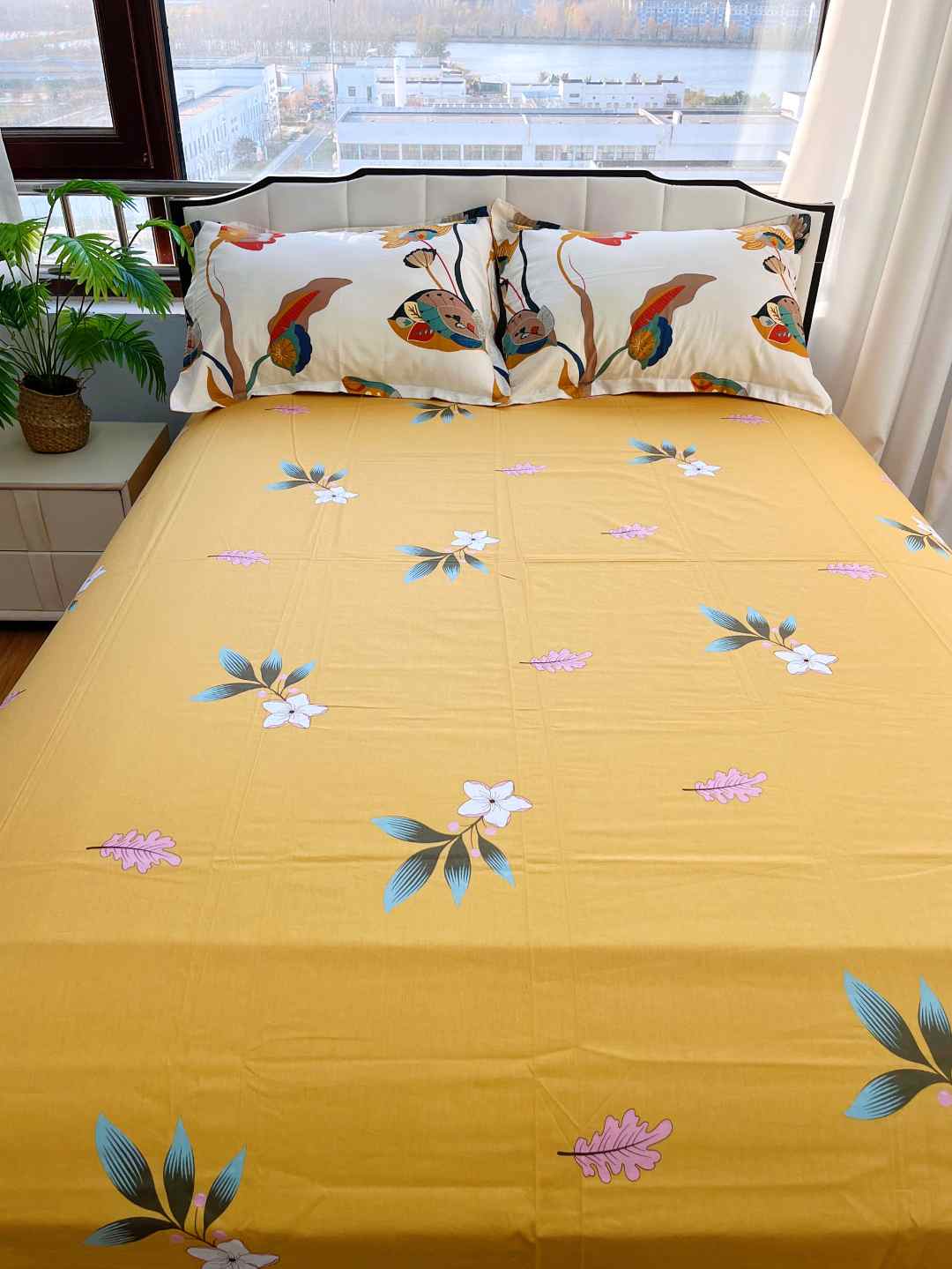 2.4米*2.3床单新款斜纹棉高支高密舒适贴身透气【沐熙三件套】