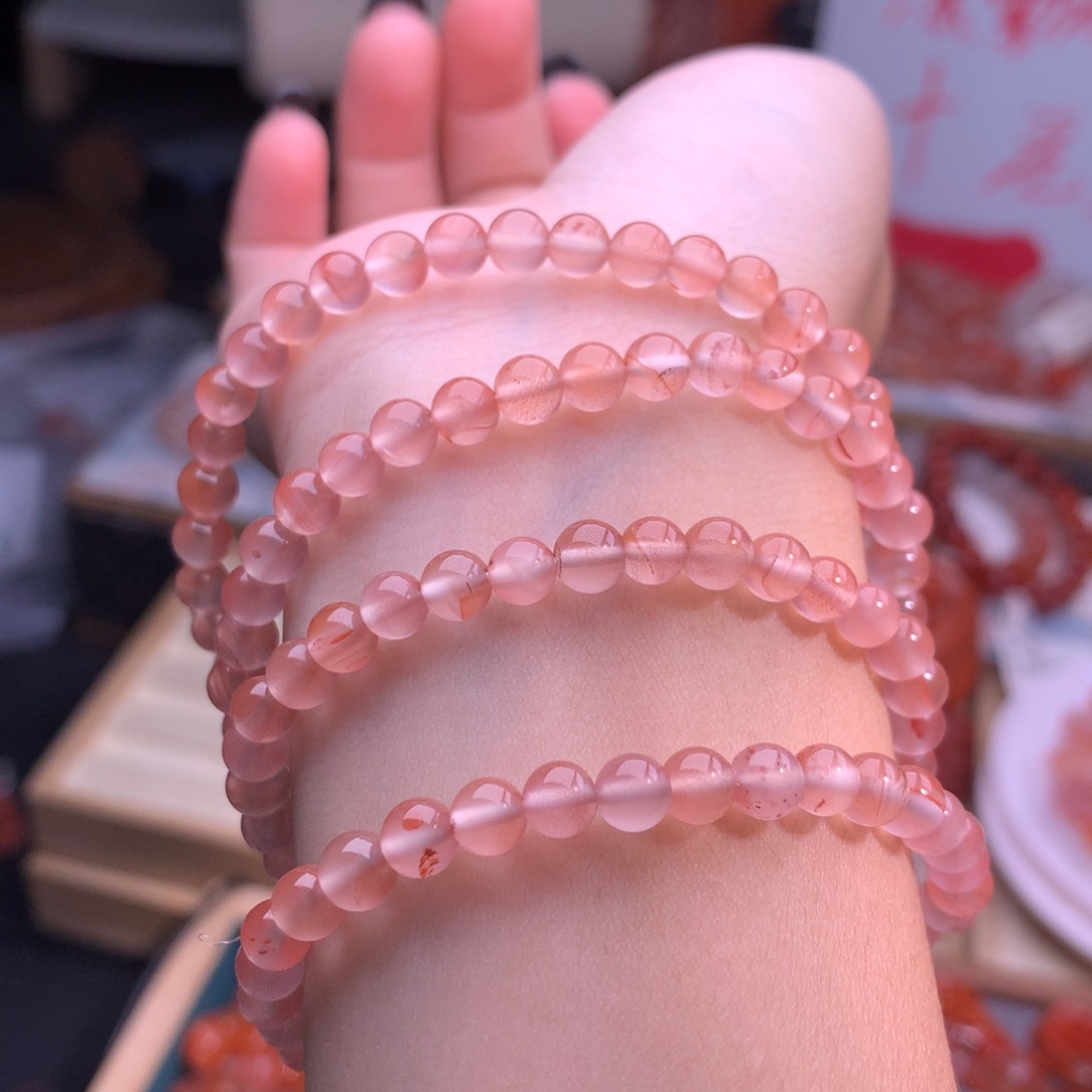 南红玛瑙未镶嵌珠宝半成品冰粉多圈