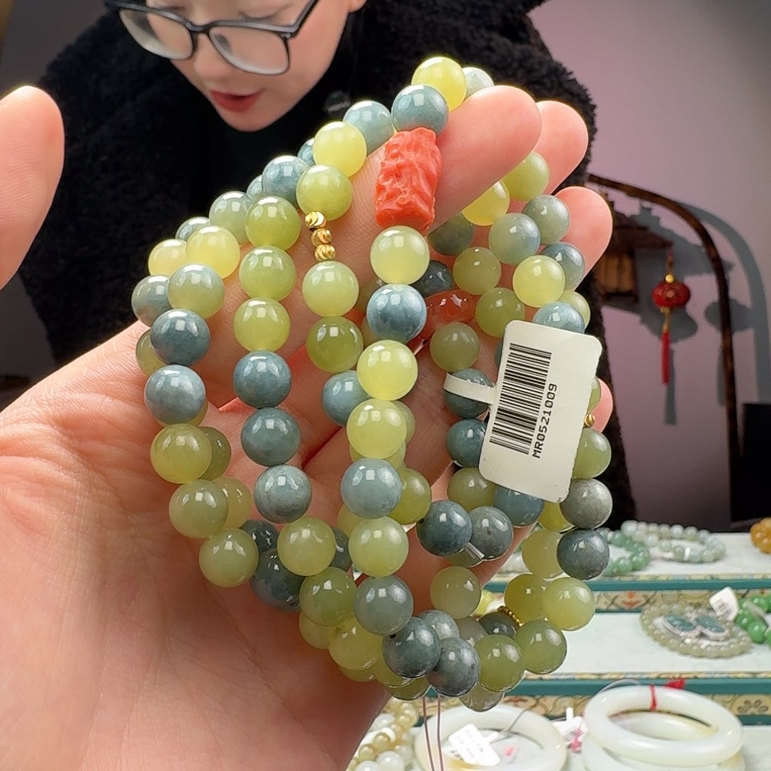 和田玉手串未镶嵌