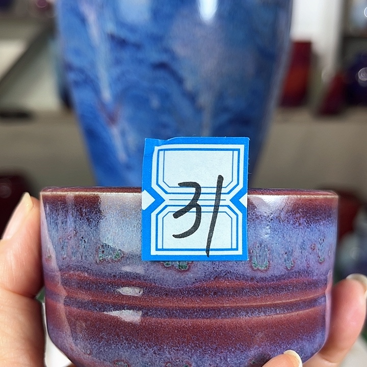 瓷片钧瓷手工艺品杯子