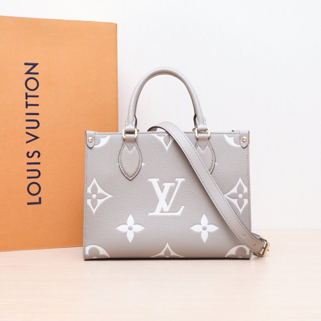 99新 LouisVuitton/路易威登 小花佳珊Onthego小号 25 大象灰芯片