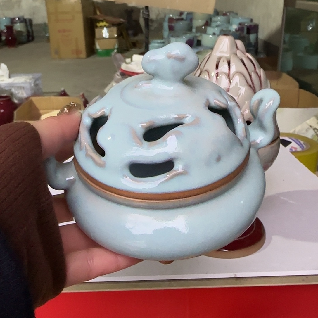 用***3摆件陶郑家钧窑摆件微