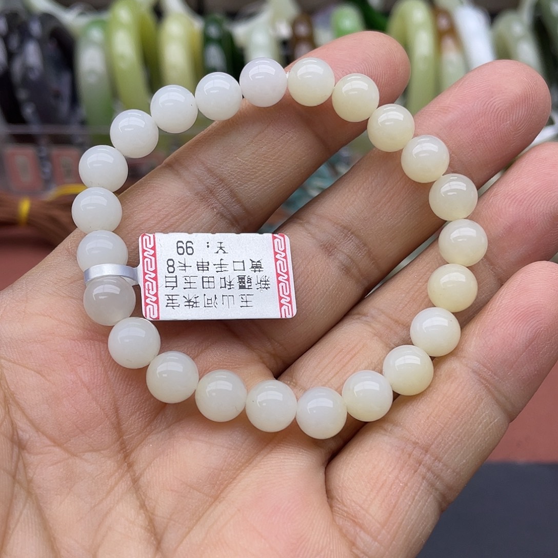 和田玉未镶嵌手链卡8