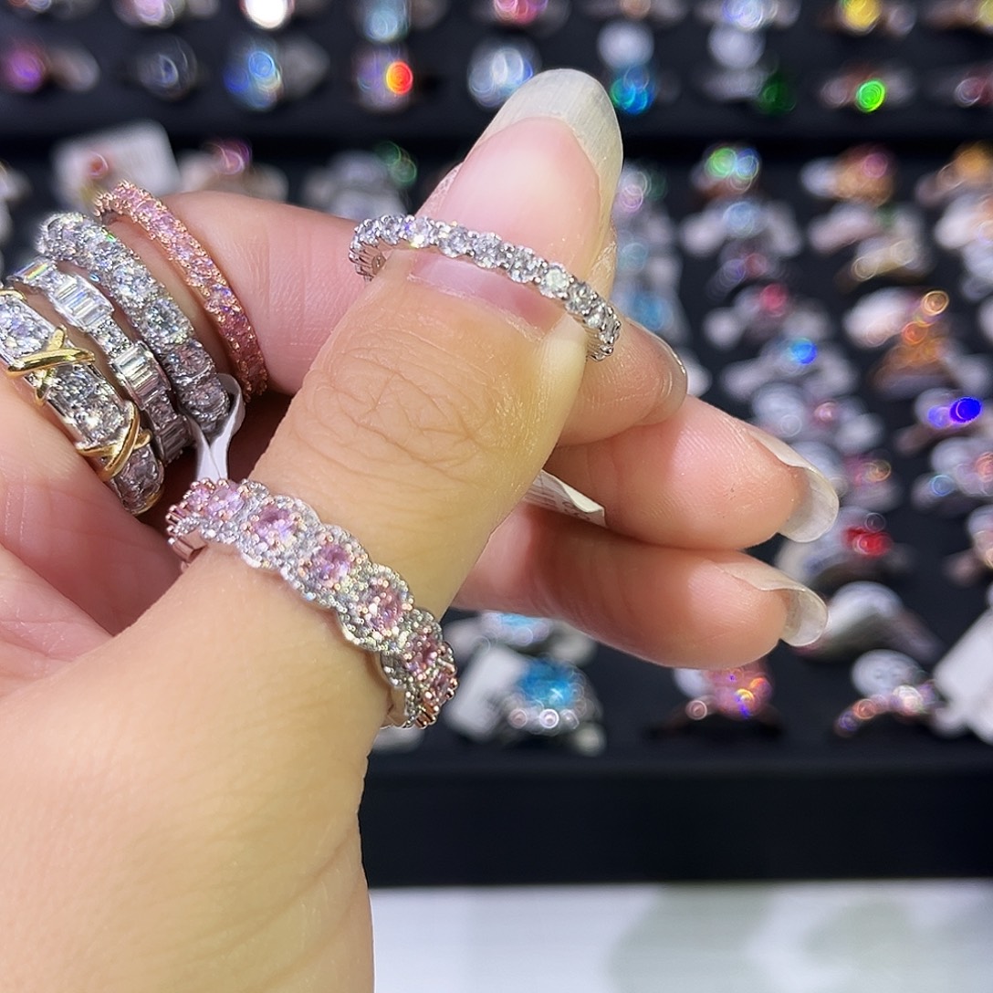 莫桑石非金属满钻排戒-15