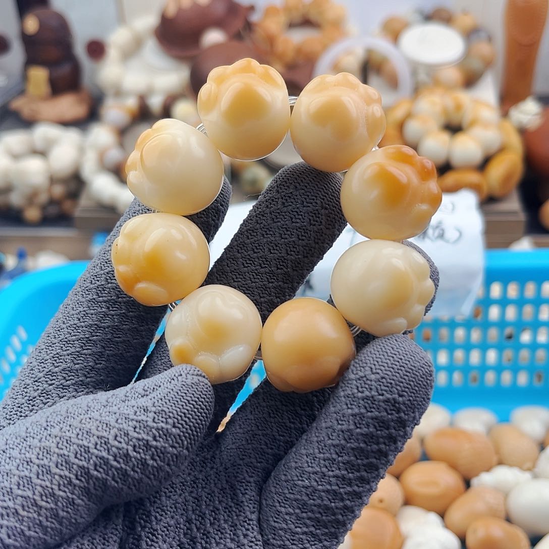 菩提根/象牙果手串菩提卡22猫爪微微瑕