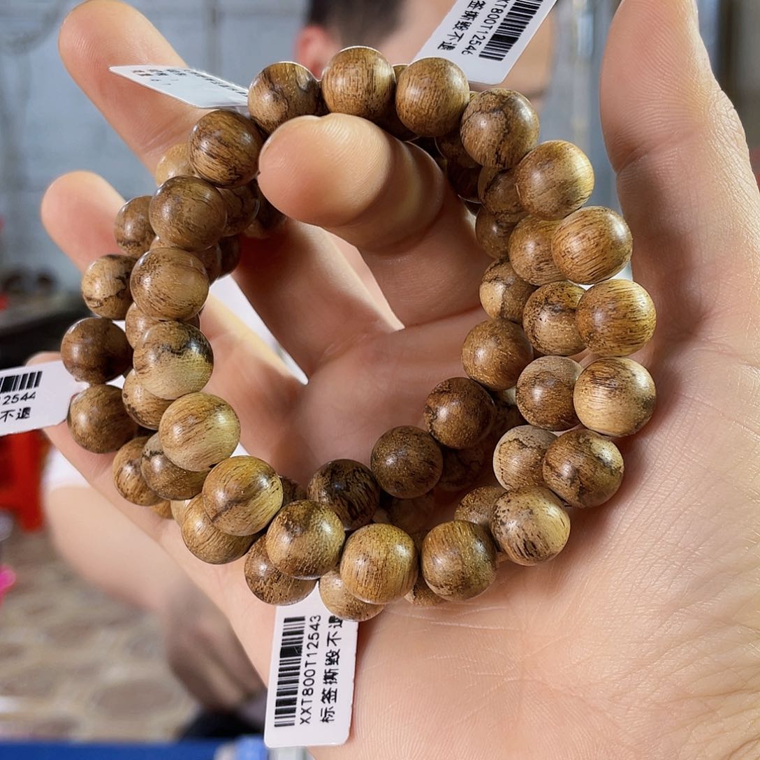 沉香手串芽庄圆珠单圈1.0/6克多样性发一