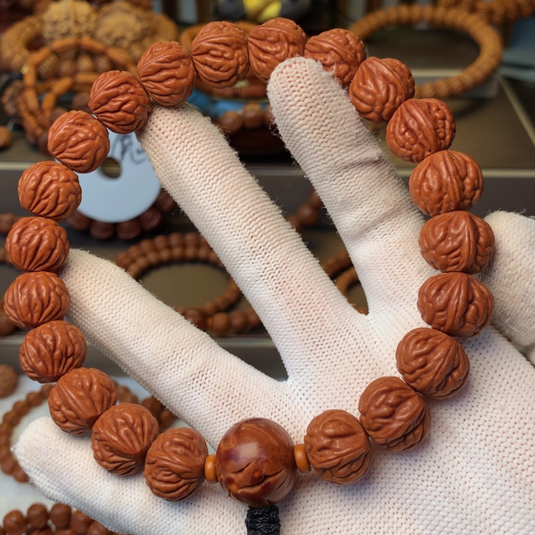 大***利手串桃核秦岭野生