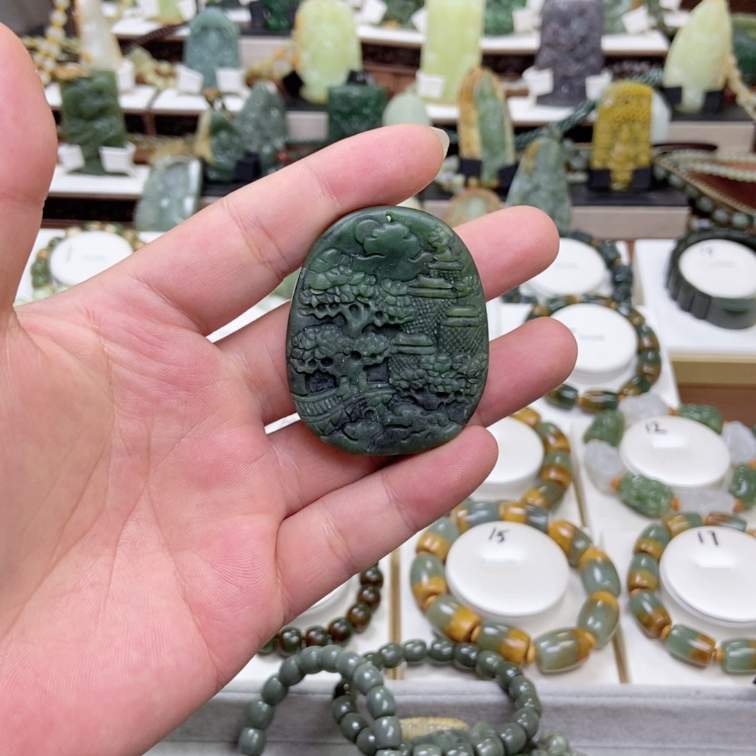 和田玉（碧玉）手把未镶嵌