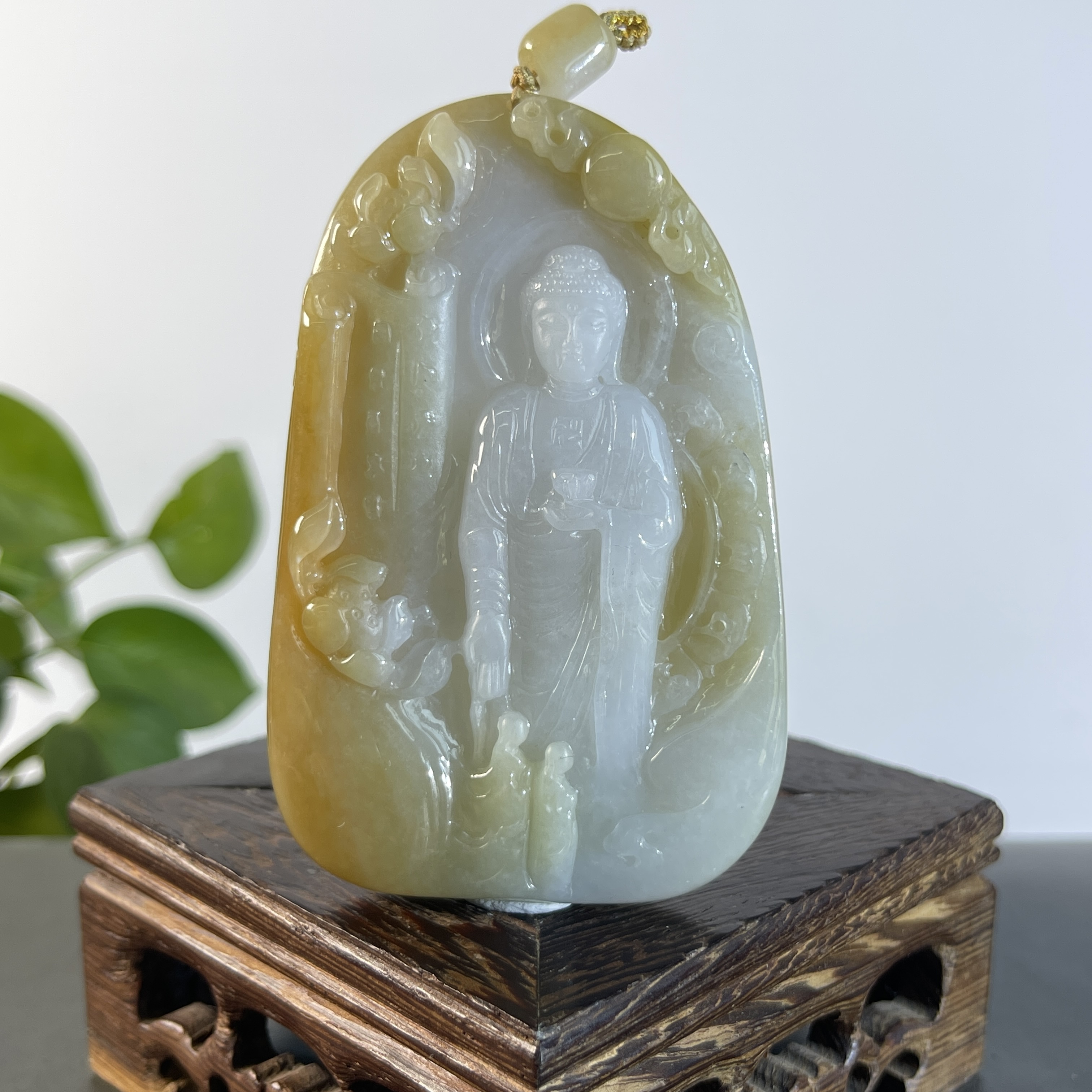 JXA26-160 天然缅甸翡翠A货  阿弥陀佛