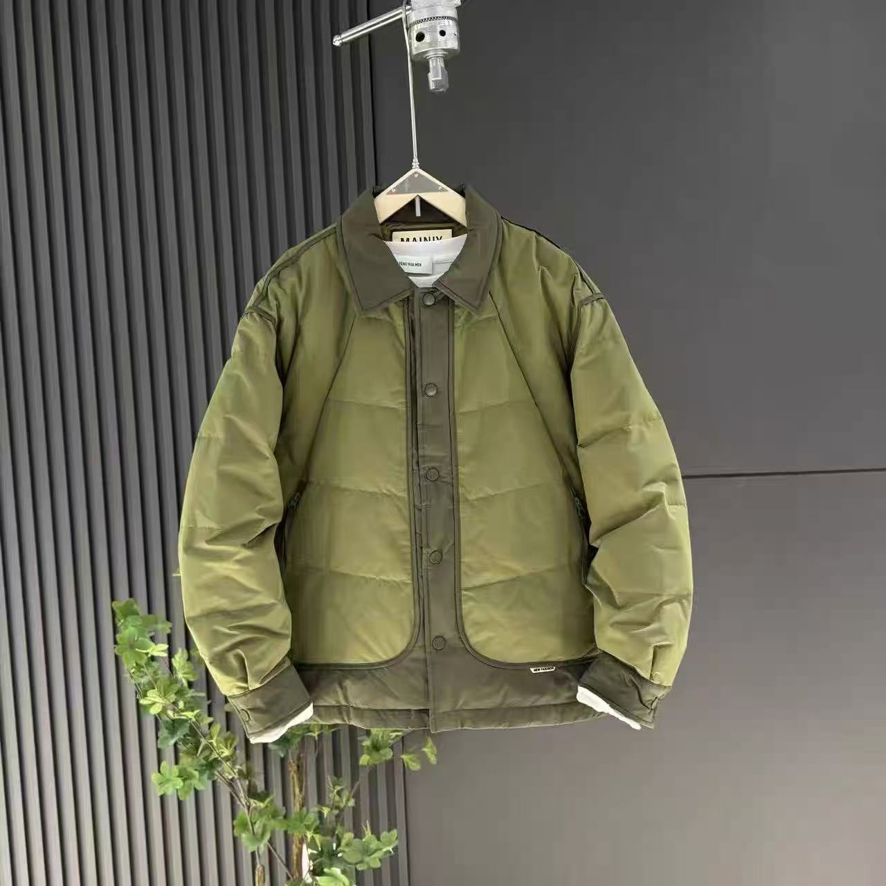 （朱）冬装男士冬季保暖时尚收口袖连帽休闲男装外穿7803