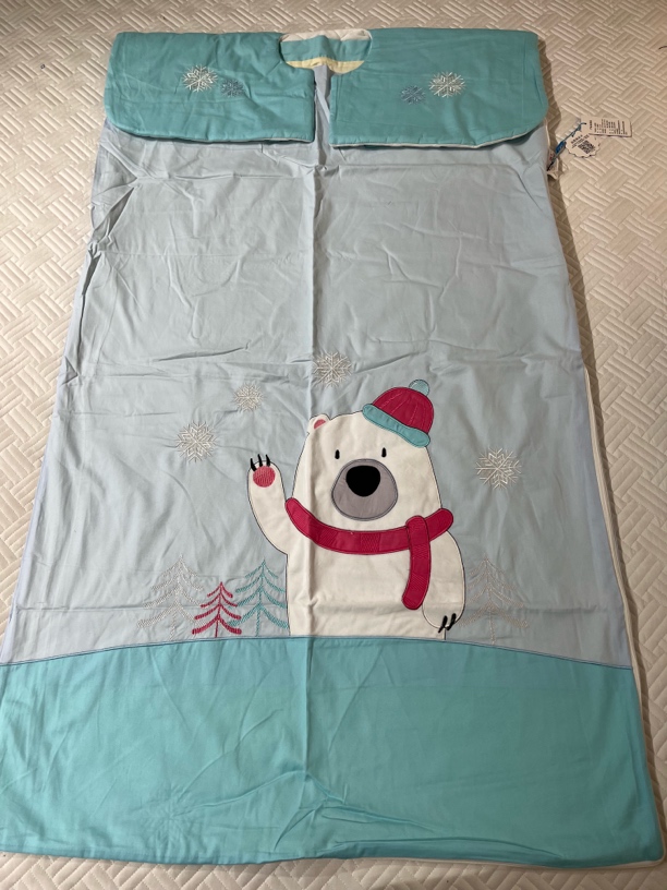 有库房味睡袋成长睡袋防踢被子神器微瑕～G215（北极熊）