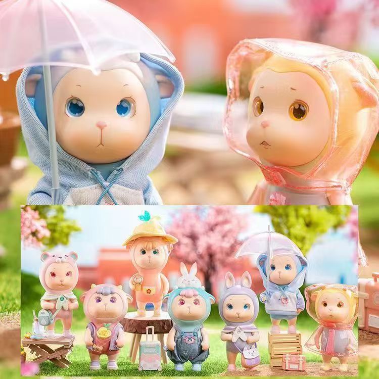 默认拆盒欧气潮玩川川小羊盲盒毛绒公仔可爱潮玩手办