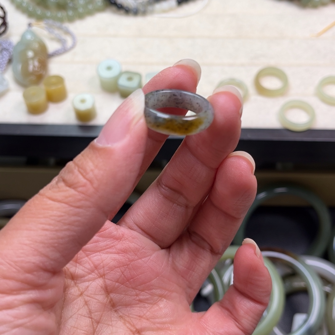 @***伊和田玉未镶嵌珠宝半成品指环16