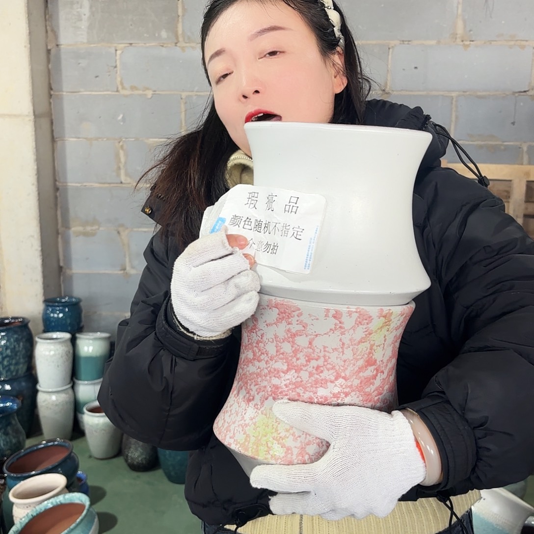 瑕疵两个高20/19红陶