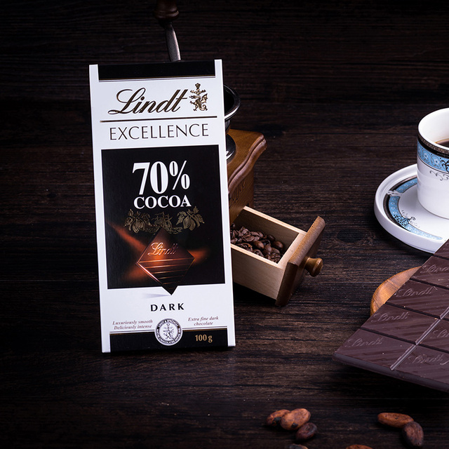 Lindt瑞士莲特醇排块装可可50%70%85%黑巧克力