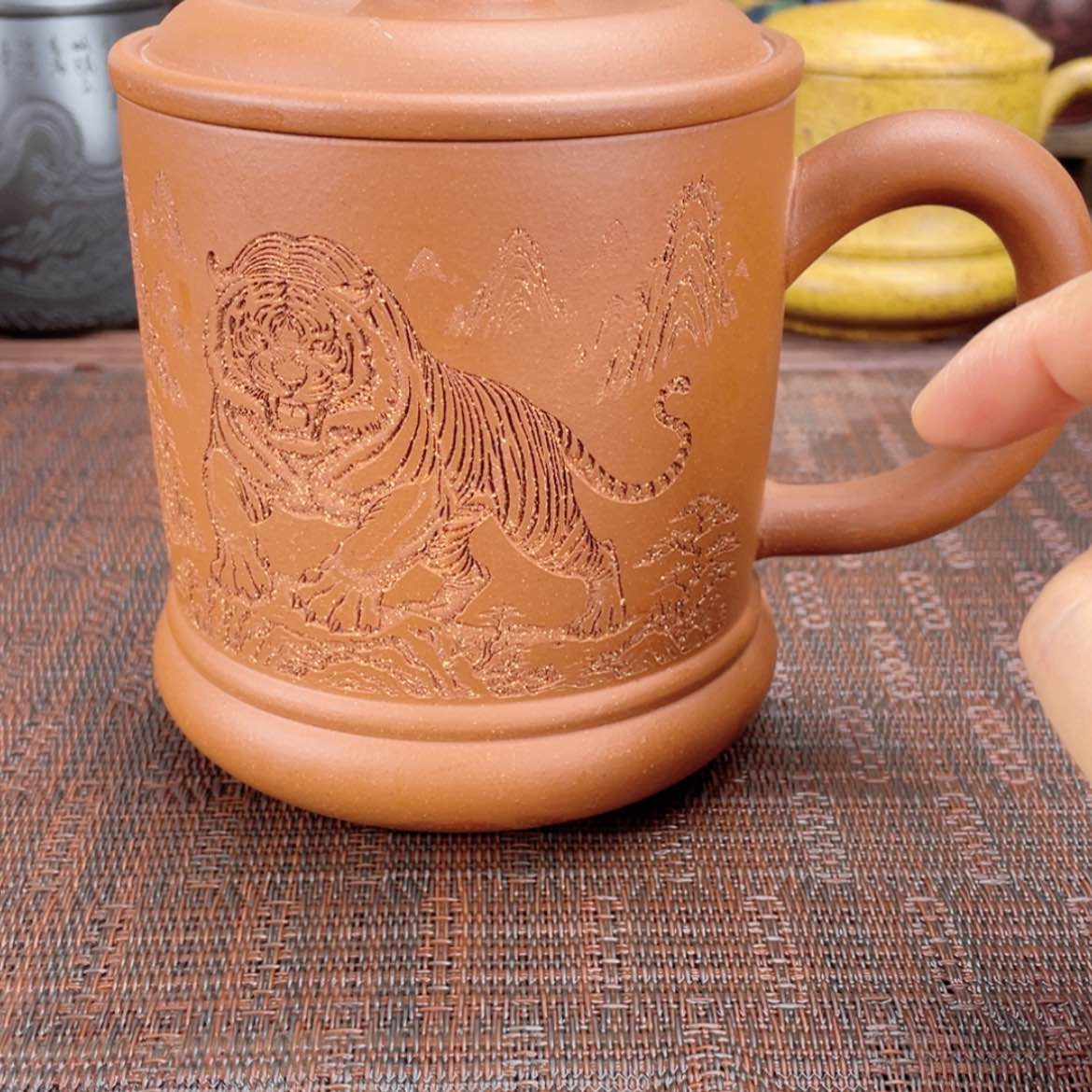 【闪购商品】茶杯紫砂宜兴原矿紫砂盖杯