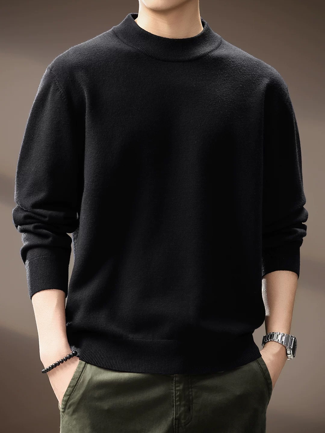 （251-300号）品牌男针织衫上衣时尚休闲加绒加厚毛衣