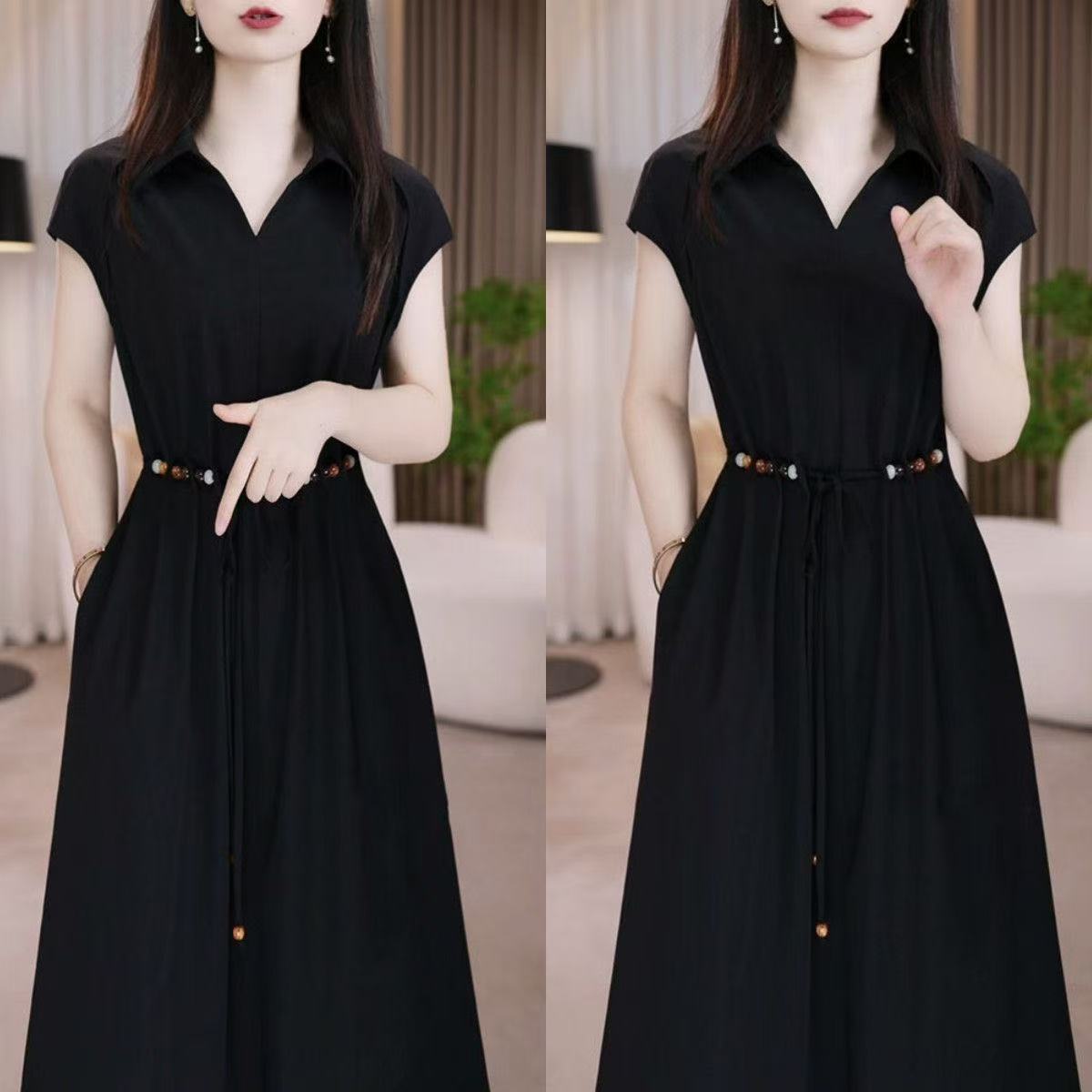 显瘦纯色韩版夏季女装连衣裙套头冰凉不粘身连衣裙阴阳师联名