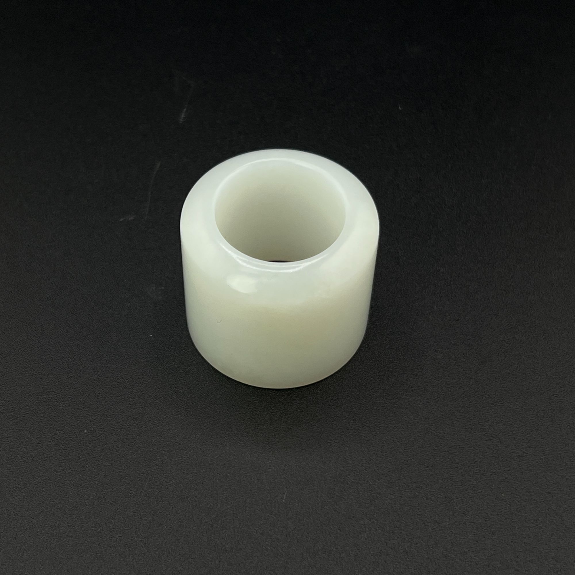 "民国和田玉素扳指/ DL034967/ 古玩/收藏/德州文物"