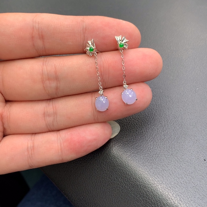 翡翠18K金镶嵌颈饰48小时鉴赏期退货不扣服务费