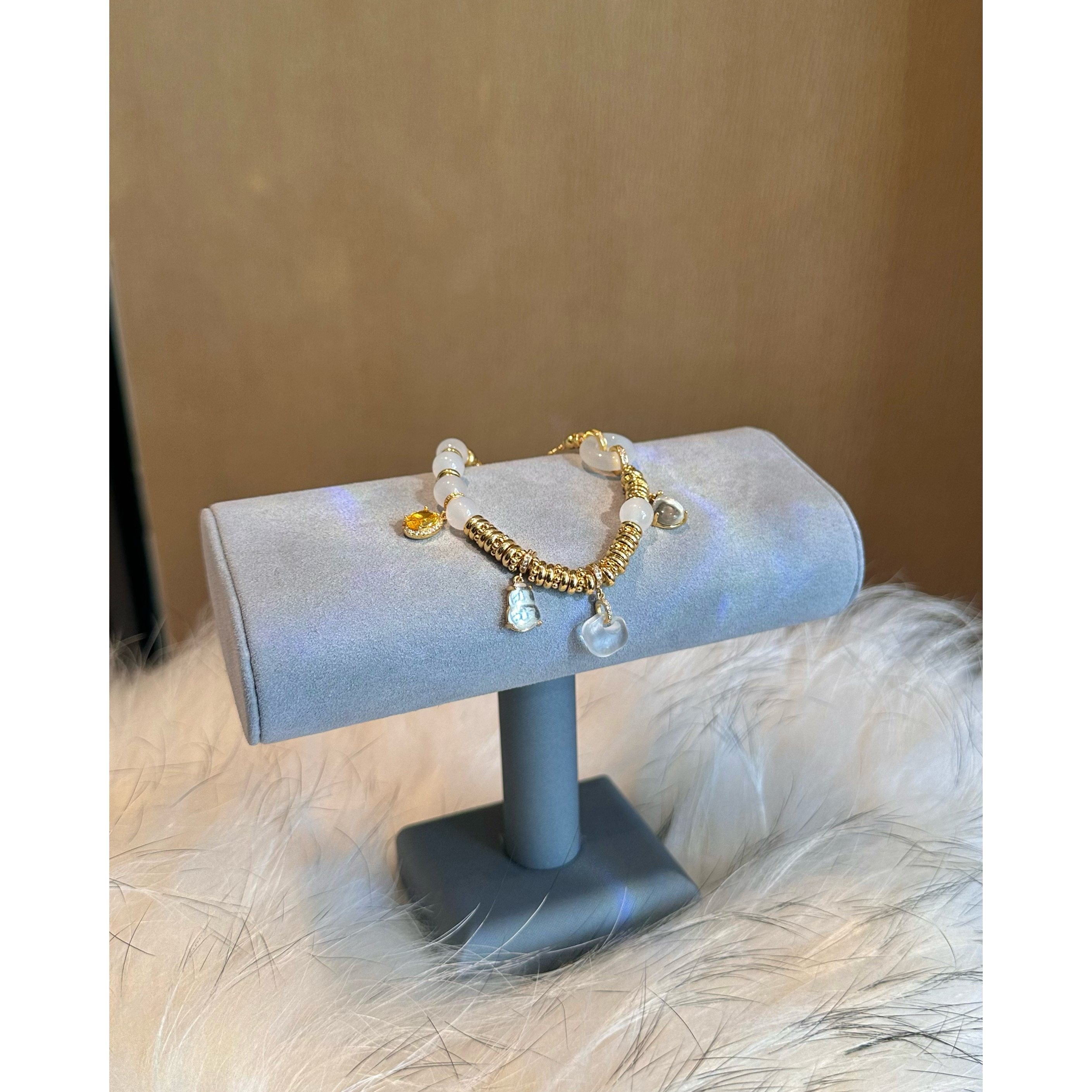 铜合金锆石手链 P1080  葫芦盘缠手链