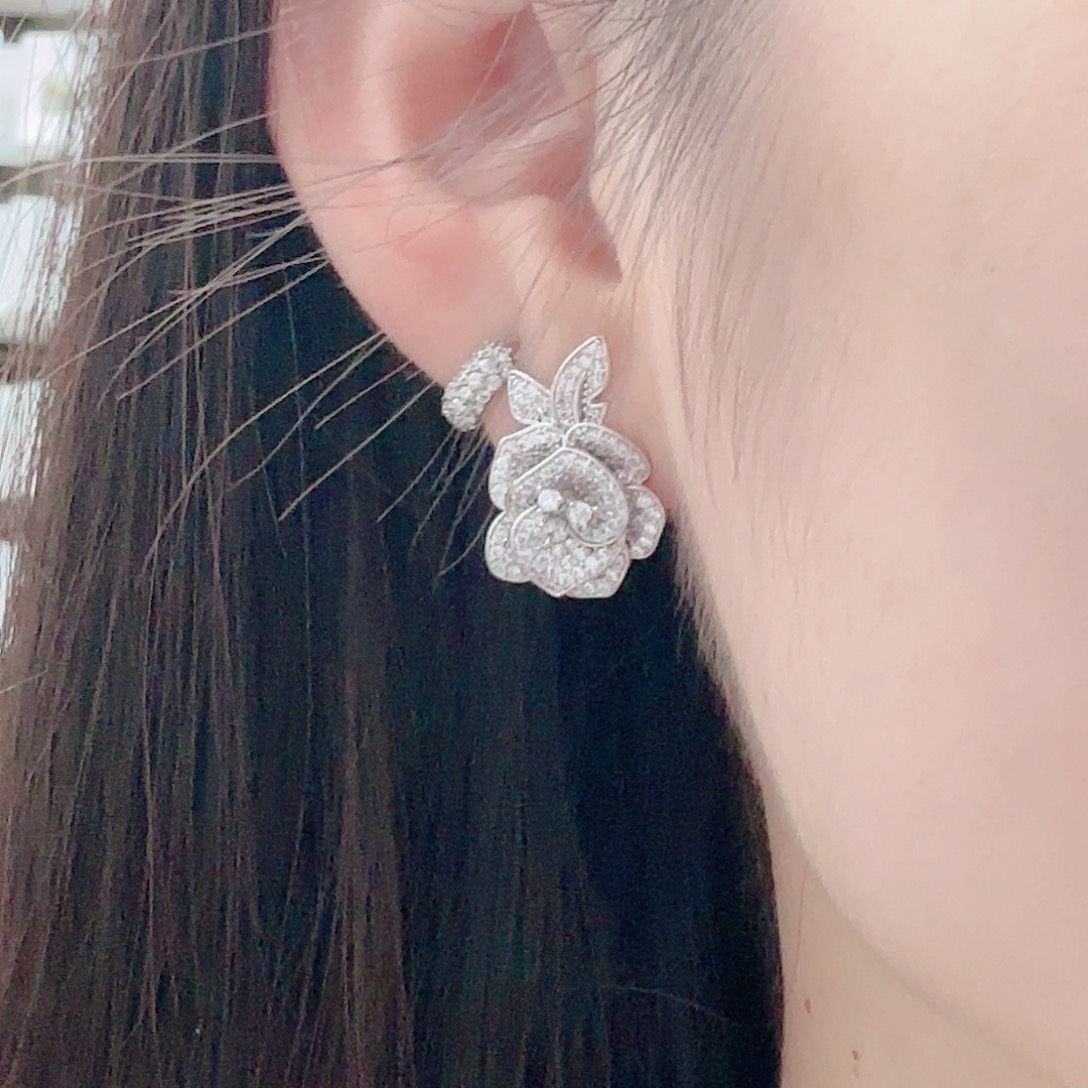 铜合金925银锆石耳环