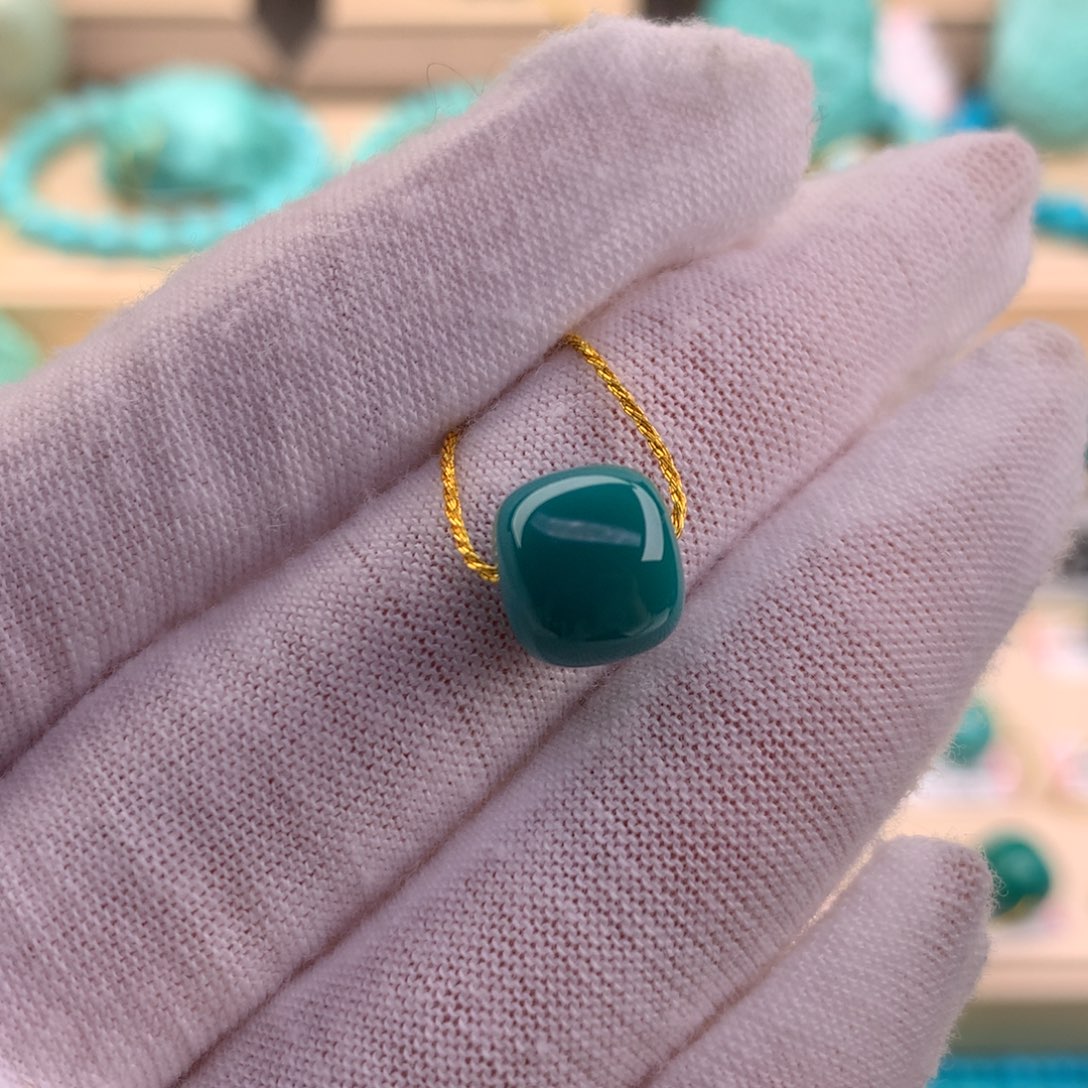 绿松石珠宝奇石未镶嵌9.6×8.6