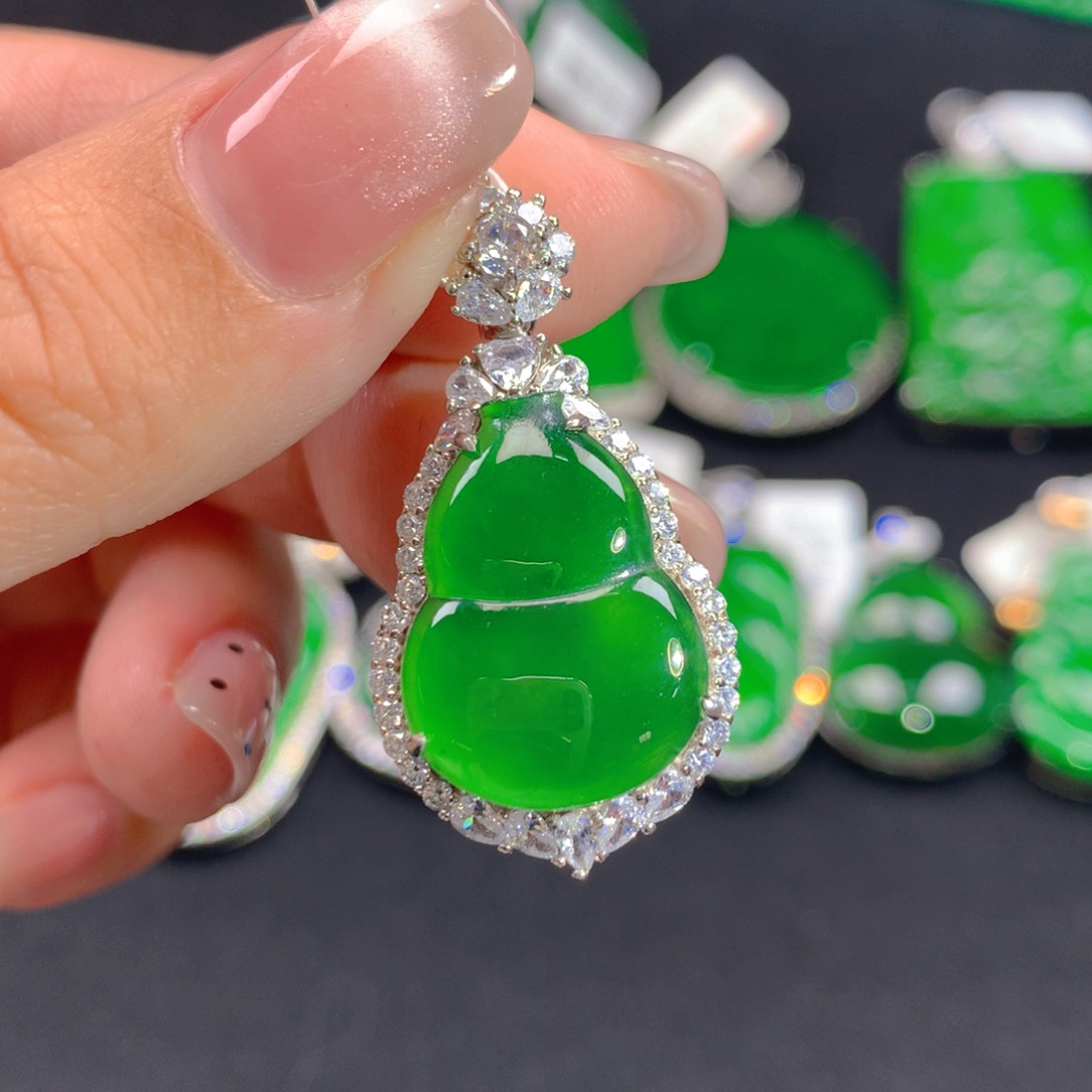 翡翠颈饰银S925镶嵌1111111111